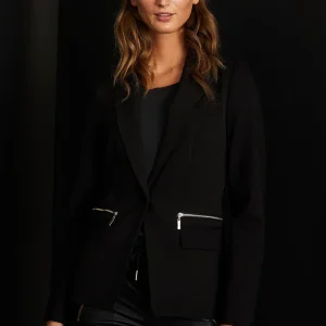 RDFBine blazer, silver - Sort