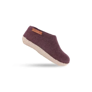 Hjemmesko til Børn (100% ren uld) - Model Lilla  m/sål i skind - Dansk Design fra SHUS