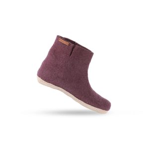 Børne Uldstøvle (100% ren uld) - Model Lilla m/sål i skind - Dansk Design fra SHUS