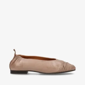 AZURA - Beige læder - Ballerina Dame